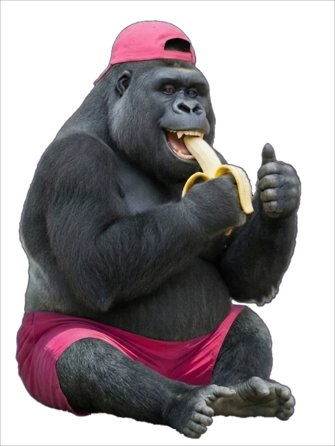 Gorilla mascot giving thumbs up &mdash; Seresa Data Trees