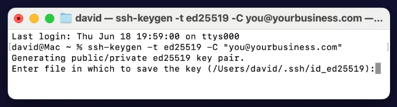 SSH example